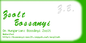 zsolt bossanyi business card